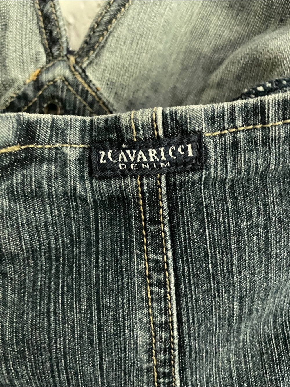 Z.Caravicci RARE Vintage Y2K Denim Halter Leather Tie Dress - Picture 5 of 6